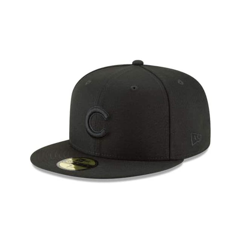 MLB Chicago Cubs Blackout Basic 59Fifty Fitted (EUF3270) - Black New Era Caps